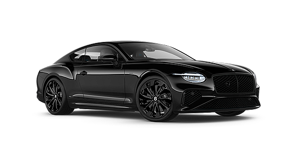 Bentley San Juan Bentley Continental GT Black Edition coupe front three quarter in Onyx black paint